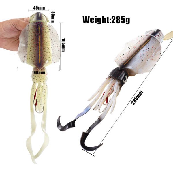 主图-3 285g UV Glow Squid Jig Lure | Heavy Saltwater Octopus