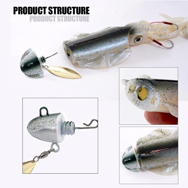 主图-4 285g UV Glow Squid Jig Lure | Heavy Saltwater Octopus