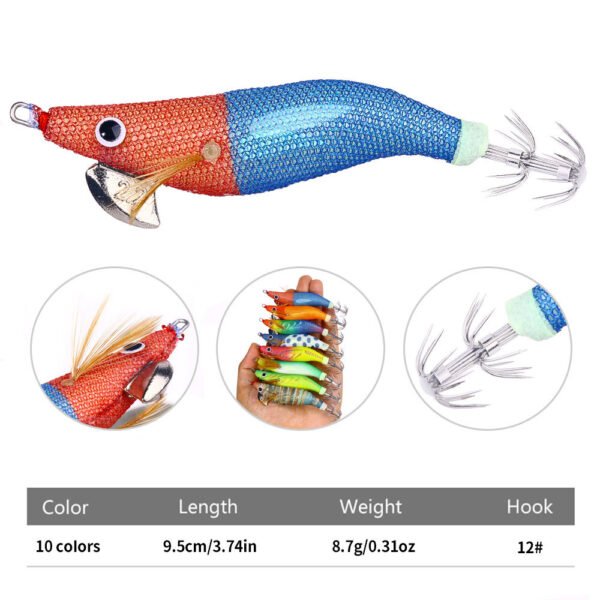 9g Luminous Shrimp Bait for Night Squid Fishing
