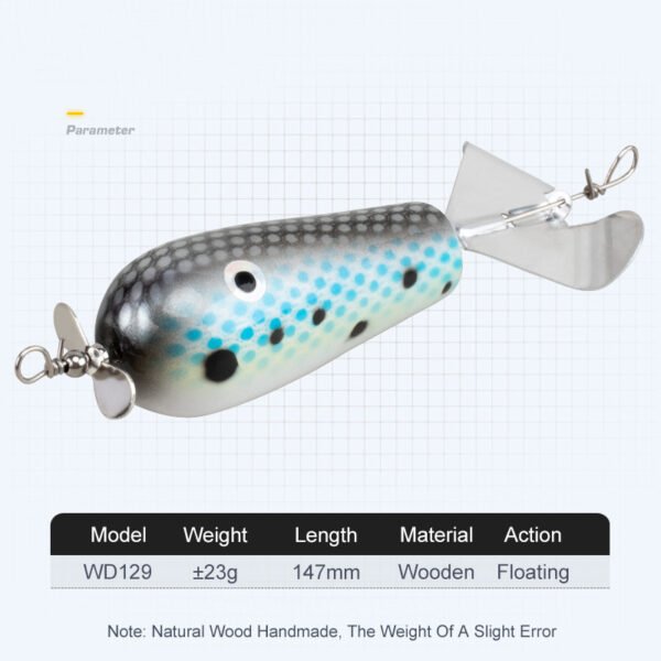 主图-2 147mm 23g Wooden Propeller Lure