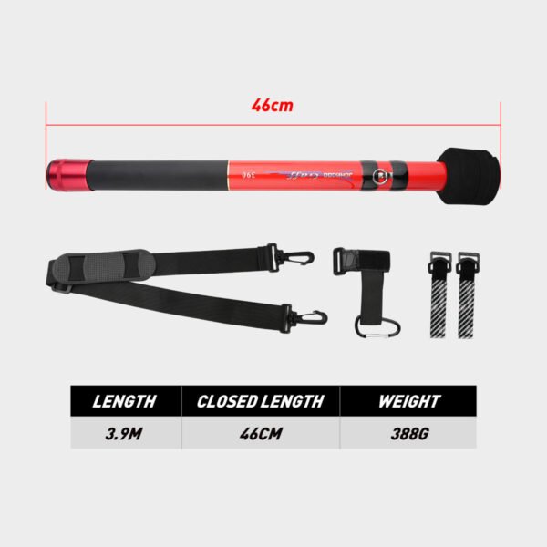 3.9m Telescopic Squid Fishing Hook Pole | Retractable Octopus Gaff Tool for Saltwater Boat Fishing