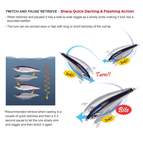 主图-4 115mm 38g Sinking Pencil Lure