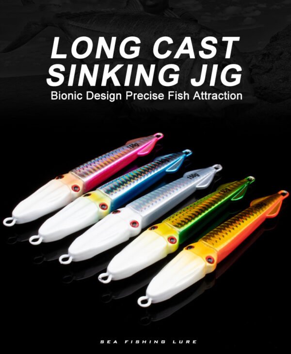 详情-2 100g/150g UV Glow Squid Metal Jig Lure