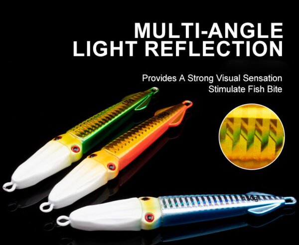 详情-8 100g/150g UV Glow Squid Metal Jig Lure